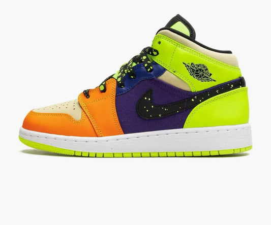 Jordan 1 Mid Se Volt Vivid Orange (gs) - 38.5